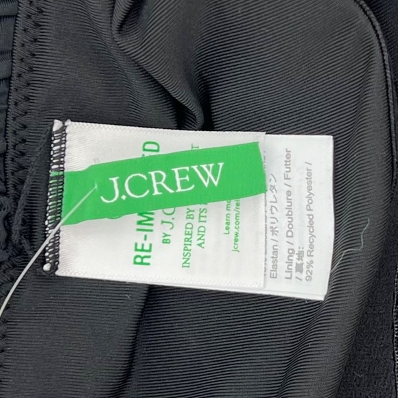 J. Crew Womens Draped Blouson One Piece Swimsuit Size 24 Black Floaty Fit Halter - Picture 9 of 13